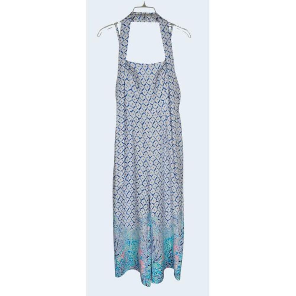 Lilly Pulitzer Sea La Vie Sandra Maxi Jumpsuit Belt Size 2 - Picture 5 of 15